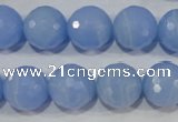 CTU1746 15.5 inches 14mm faceted round synthetic turquoise beads