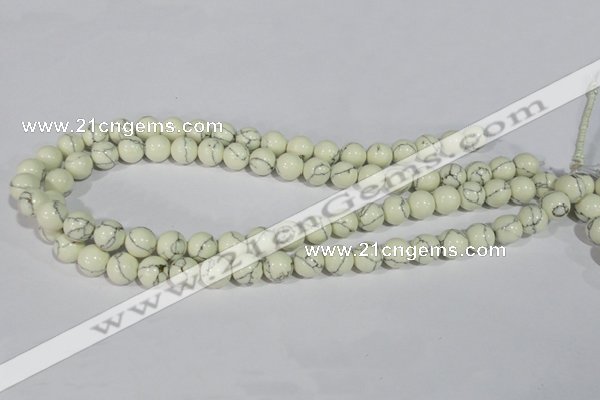 CTU1792 15.5 inches 6mm round synthetic turquoise beads