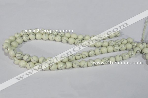 CTU1793 15.5 inches 8mm round synthetic turquoise beads