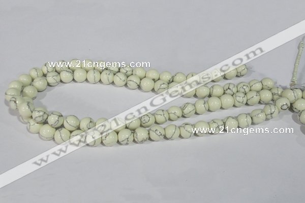 CTU1798 15.5 inches 18mm round synthetic turquoise beads