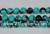 CTU1802 15.5 inches 6mm round synthetic turquoise beads