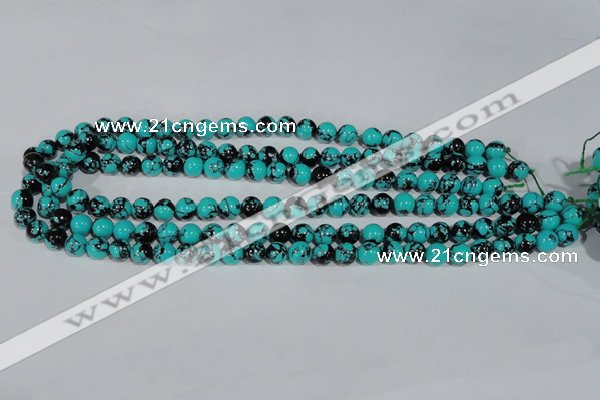 CTU1803 15.5 inches 8mm round synthetic turquoise beads