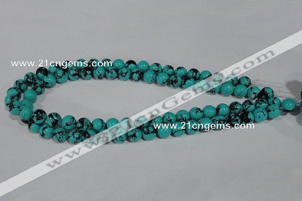 CTU1804 15.5 inches 10mm round synthetic turquoise beads