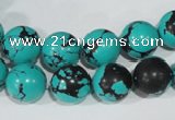 CTU1805 15.5 inches 12mm round synthetic turquoise beads