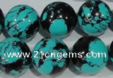 CTU1808 15.5 inches 18mm round synthetic turquoise beads