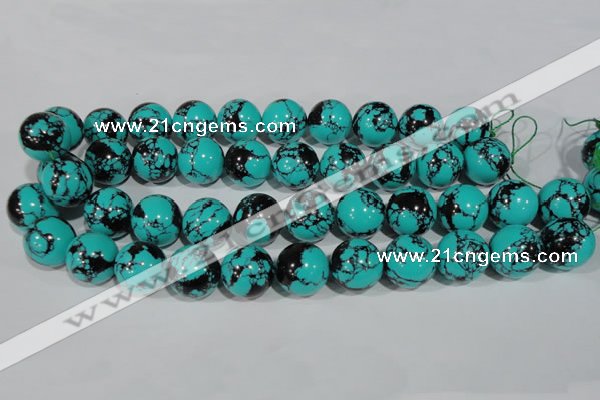 CTU1808 15.5 inches 18mm round synthetic turquoise beads