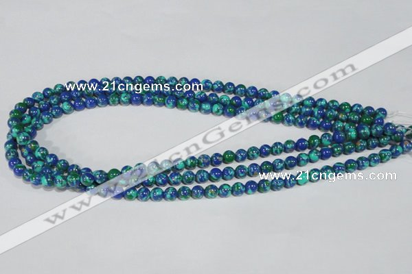 CTU1812 15.5 inches 6mm round synthetic turquoise beads