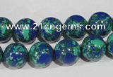 CTU1815 15.5 inches 12mm round synthetic turquoise beads