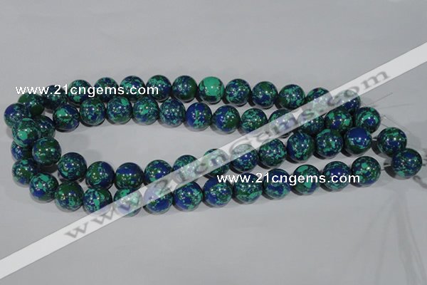 CTU1816 15.5 inches 14mm round synthetic turquoise beads