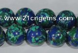 CTU1817 15.5 inches 16mm round synthetic turquoise beads