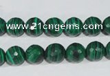 CTU1824 15.5 inches 10mm faceted round synthetic turquoise beads