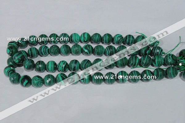 CTU1825 15.5 inches 12mm faceted round synthetic turquoise beads