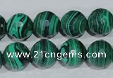 CTU1826 15.5 inches 14mm faceted round synthetic turquoise beads