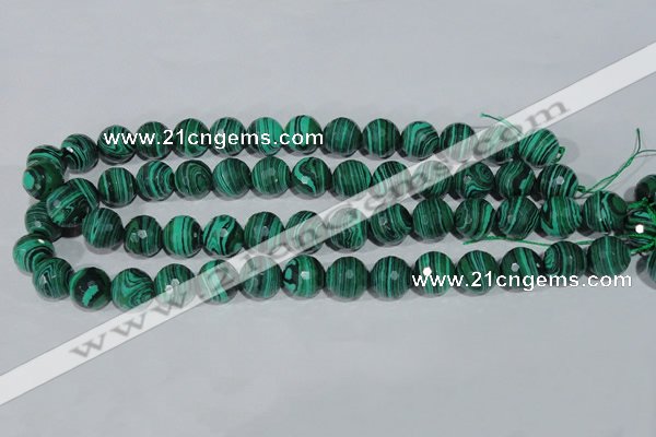 CTU1826 15.5 inches 14mm faceted round synthetic turquoise beads