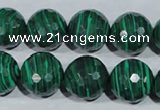 CTU1827 15.5 inches 16mm faceted round synthetic turquoise beads