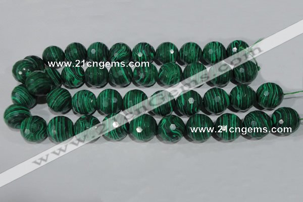 CTU1829 15.5 inches 20mm faceted round synthetic turquoise beads