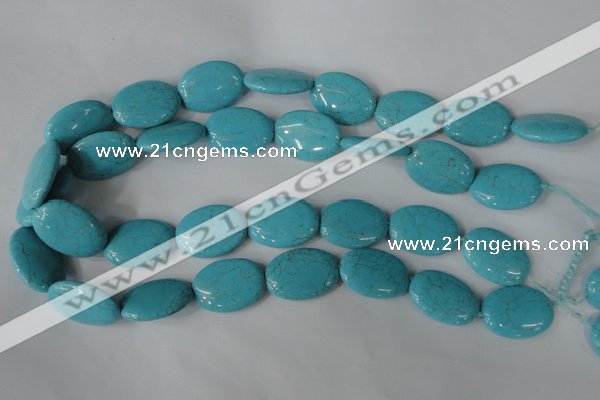 CTU1895 15.5 inches 18*25mm oval imitation turquoise beads