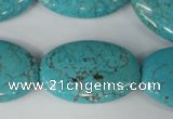 CTU1896 15.5 inches 20*30mm oval imitation turquoise beads