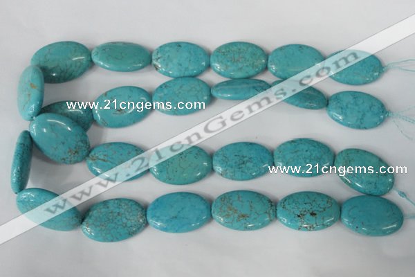 CTU1896 15.5 inches 20*30mm oval imitation turquoise beads