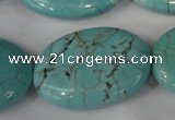 CTU1897 15.5 inches 25*35mm oval imitation turquoise beads