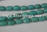 CTU1938 15.5 inches 6*9mm rice imitation turquoise beads