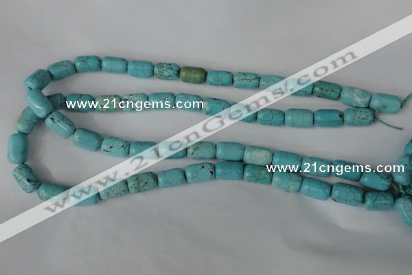 CTU1940 15.5 inches 10*15mm tube imitation turquoise beads