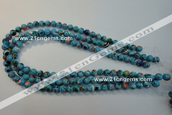 CTU2002 15.5 inches 8mm round synthetic turquoise beads