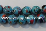 CTU2003 15.5 inches 10mm round synthetic turquoise beads