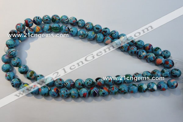 CTU2003 15.5 inches 10mm round synthetic turquoise beads