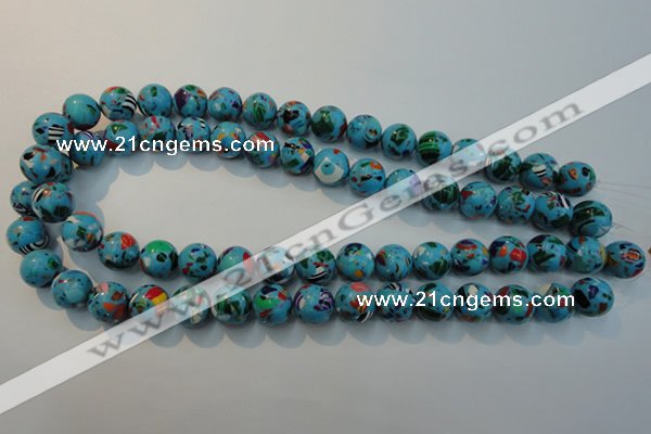 CTU2004 15.5 inches 12mm round synthetic turquoise beads
