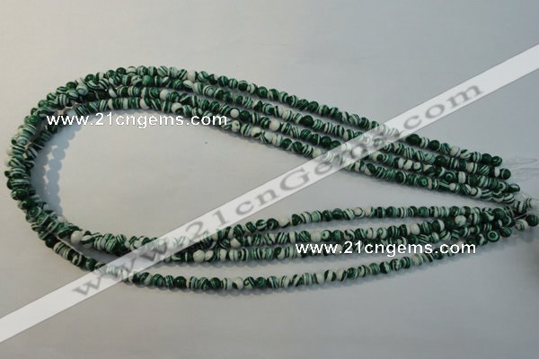 CTU2040 15.5 inches 4mm round synthetic turquoise beads