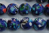 CTU2075 15.5 inches 14mm round synthetic turquoise beads