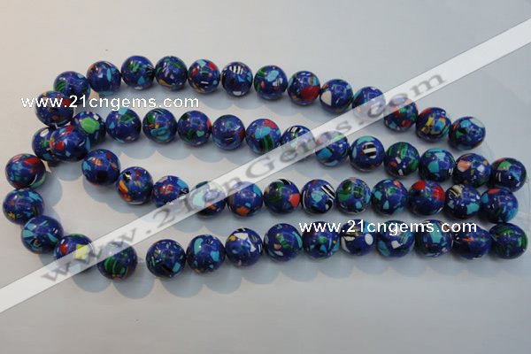 CTU2075 15.5 inches 14mm round synthetic turquoise beads