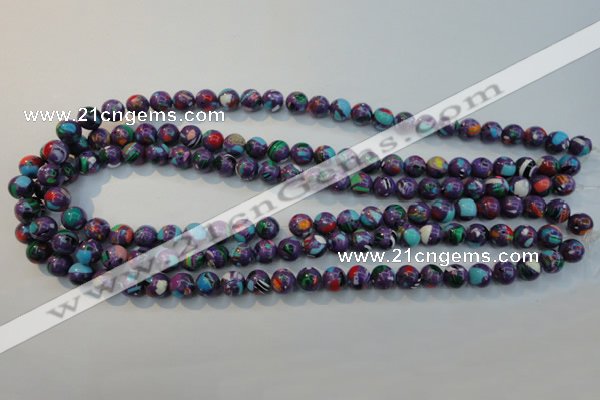 CTU2112 15.5 inches 8mm round synthetic turquoise beads