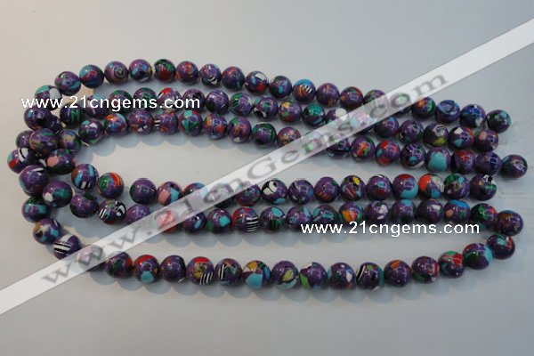 CTU2113 15.5 inches 10mm round synthetic turquoise beads