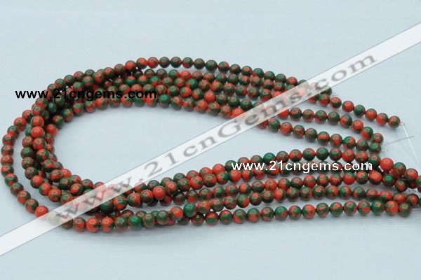 CTU214 16 inches 6mm round imitation turquoise beads wholesale