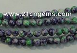 CTU2150 15.5 inches 4mm round synthetic turquoise beads