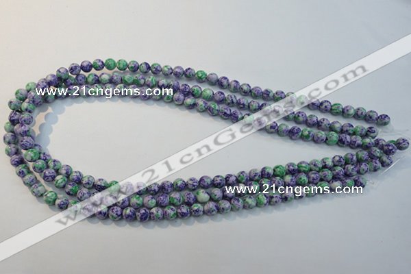 CTU2151 15.5 inches 6mm round synthetic turquoise beads