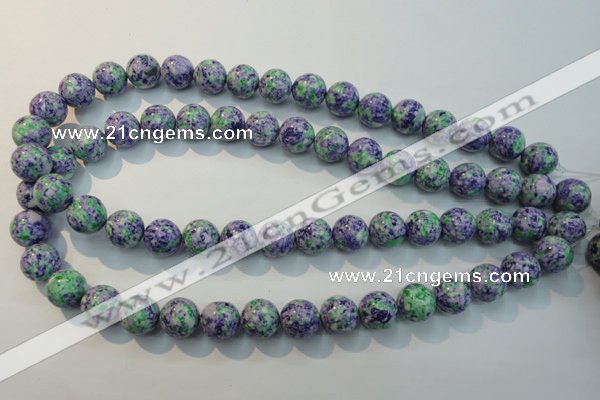 CTU2154 15.5 inches 12mm round synthetic turquoise beads