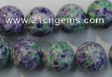 CTU2155 15.5 inches 14mm round synthetic turquoise beads