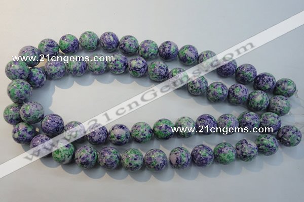 CTU2155 15.5 inches 14mm round synthetic turquoise beads