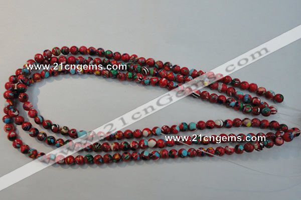 CTU2181 15.5 inches 6mm round synthetic turquoise beads