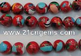 CTU2182 15.5 inches 8mm round synthetic turquoise beads