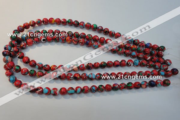 CTU2182 15.5 inches 8mm round synthetic turquoise beads