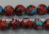 CTU2184 15.5 inches 12mm round synthetic turquoise beads
