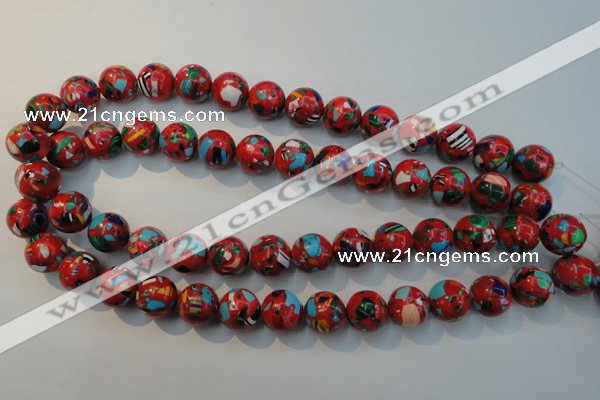 CTU2185 15.5 inches 14mm round synthetic turquoise beads