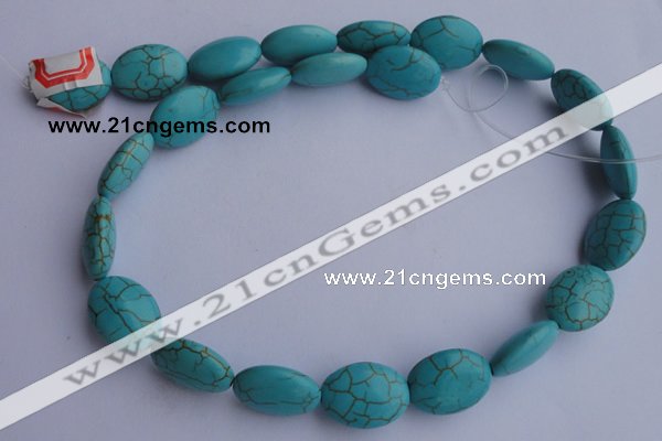 CTU22 15.5 inches 20*28mm oval blue turquoise strand beads Wholesale