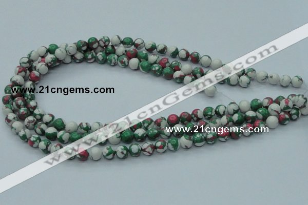 CTU224 16 inches 8mm round imitation turquoise beads wholesale