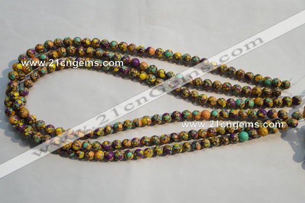 CTU2321 15.5 inches 6mm round synthetic turquoise beads