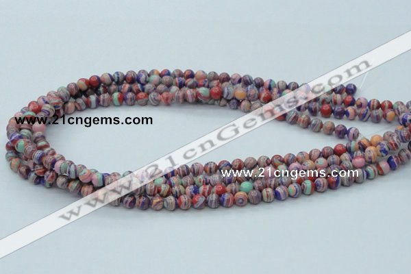 CTU239 16 inches 6mm round imitation turquoise beads wholesale